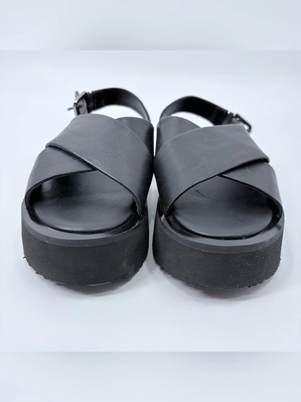 Anthropologie Maeve Black Chrissy Platform Sandals